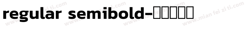 regular semibold字体转换